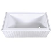 Aqua Eden Alcove Bathtubs, 60 L, 30.69 W, White, Acrylic VTDE603121R